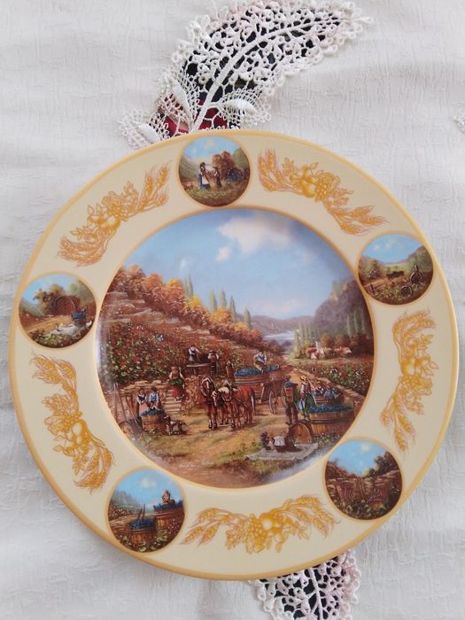 Тарілка коллекційна,сбір врожаю.английмька порцеляна обмежена серия