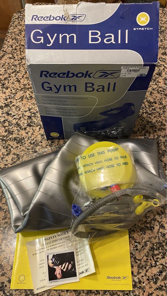 Bola de ginastica Reebok cinza