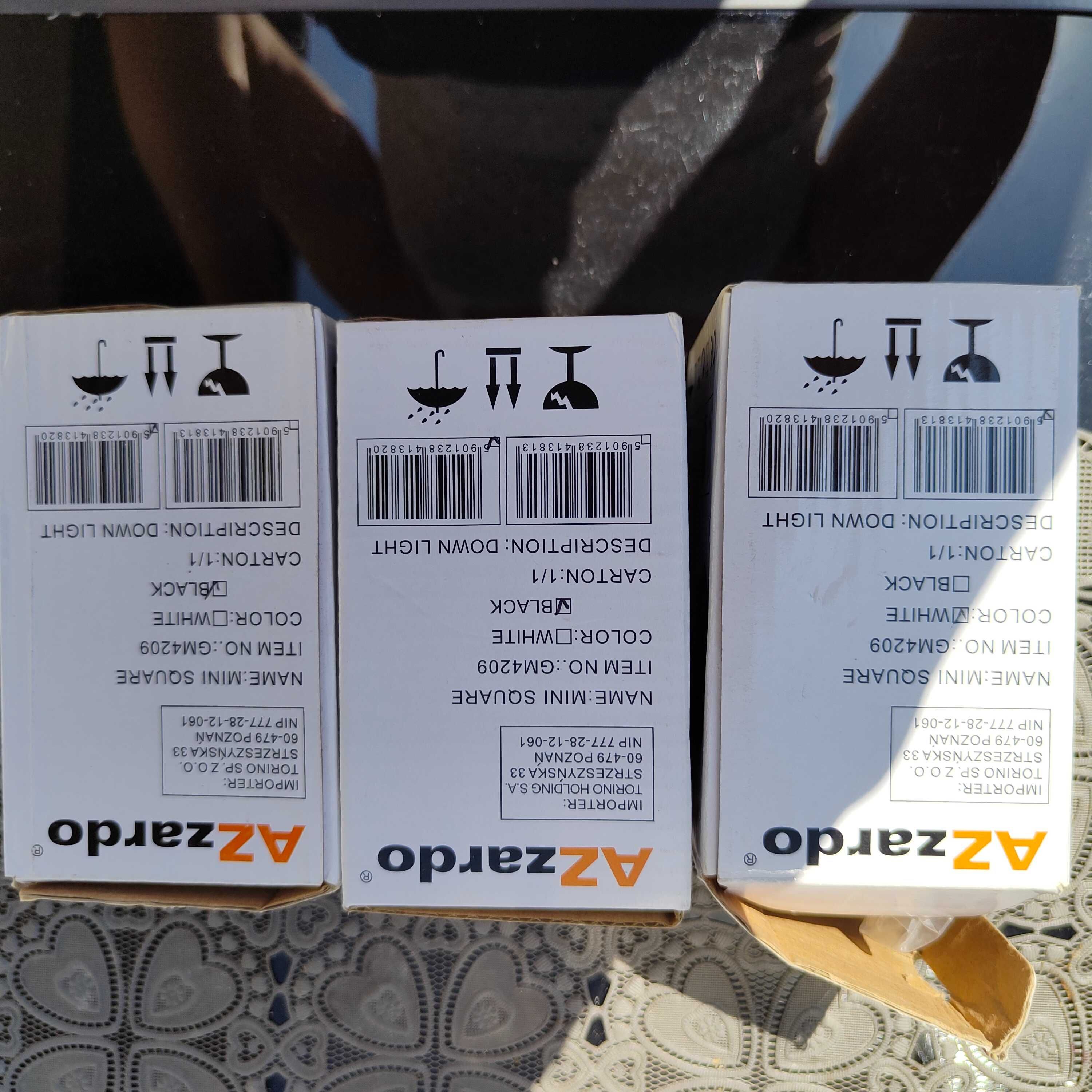 AZZARDO GM4209-BK / AZ1382 Mini Square czarny Lampa LED sufitowa