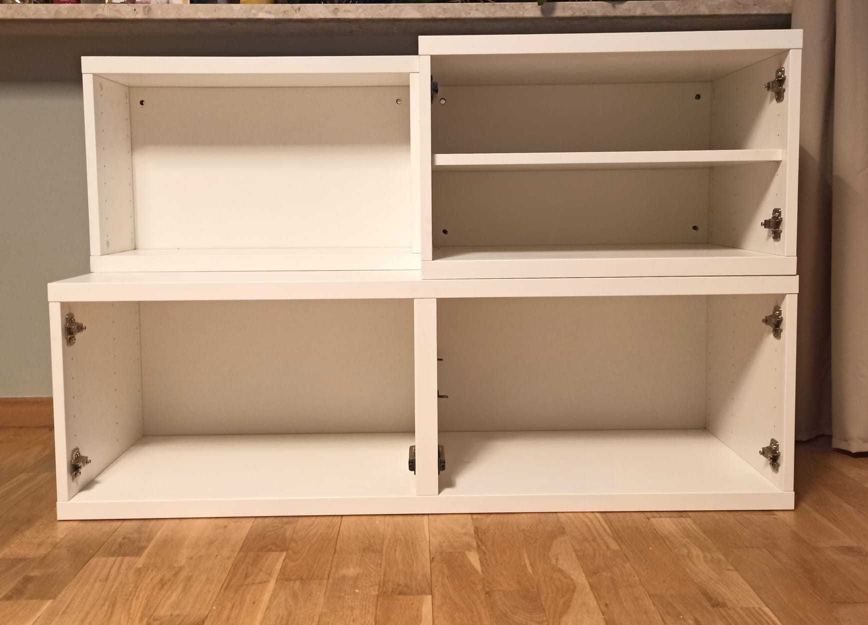 Ikea Besta zestaw białych szafek wiszących