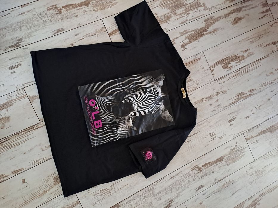 T shirt oversize O'LB O la Bianka czarny zebra