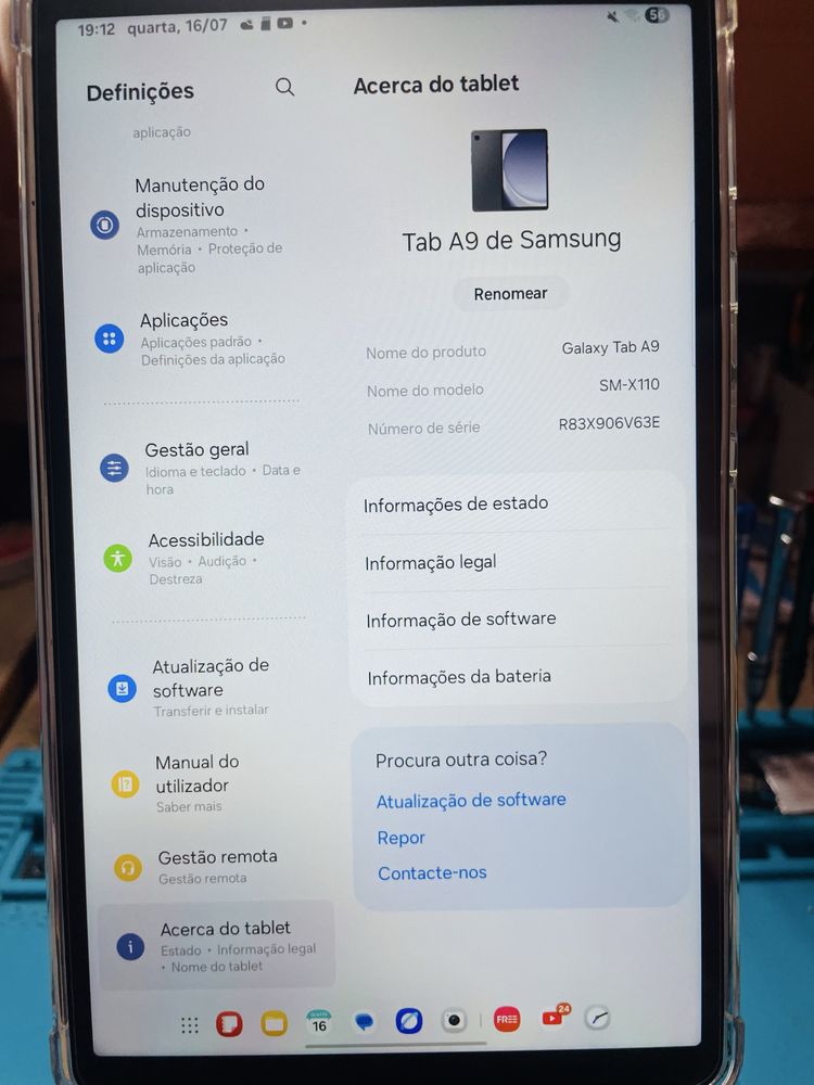 Tablet samsung galaxy A9 320GB