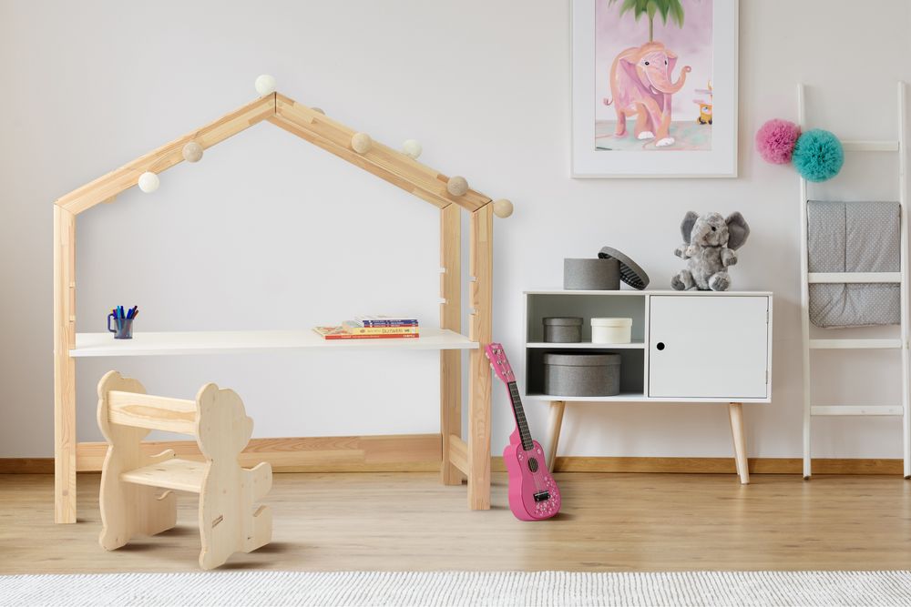 Biurko domek drewniane montessor dla dzieci