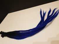 Dreadloki czarno-niebieskie 60 cm 7 sztuk