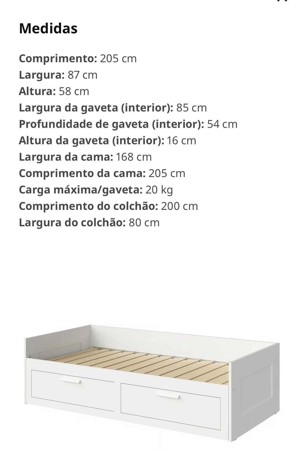 Cama com gavetas Ikea