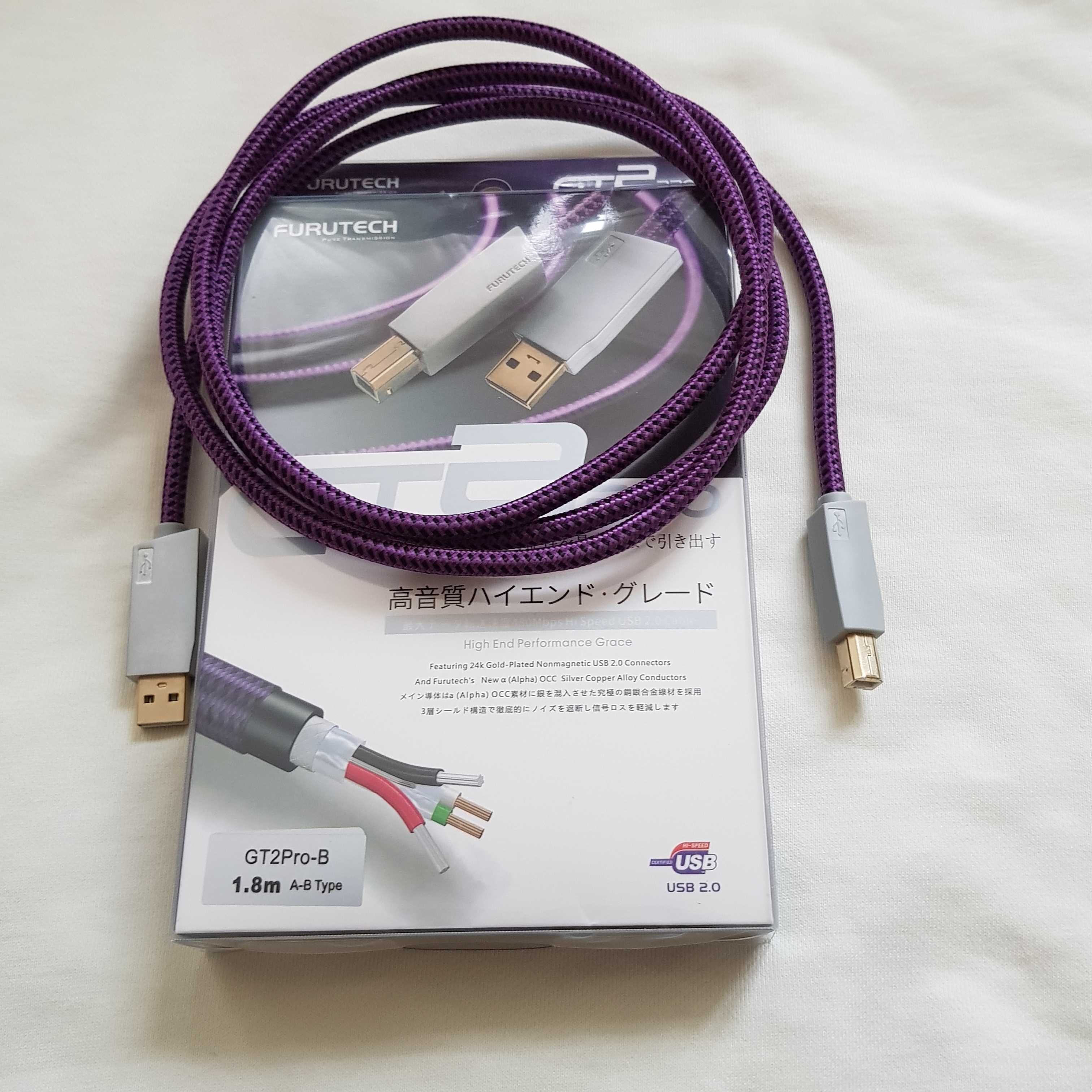 Furutech GT-2  kabel audio A-B Usb A do B połaczeniowy Dac laptop
