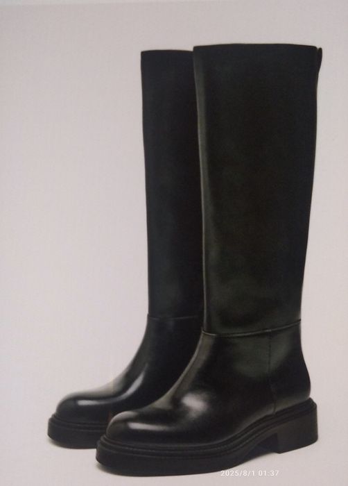 Сапоги кожа Zara 39 р.