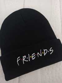 Czapka zimowa FRIENDS przyjaciele beanie czarna damska /meska