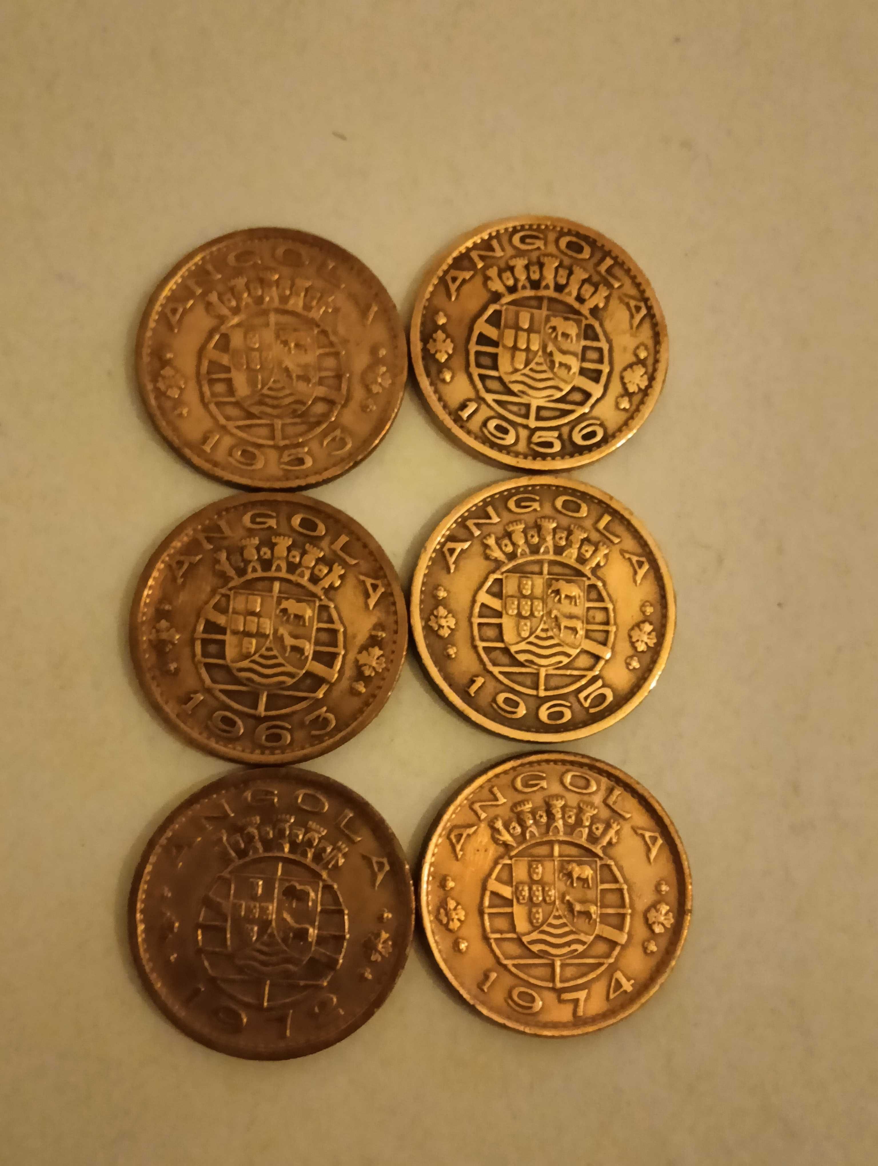 Lote de moedas de 1 escudo de Angola