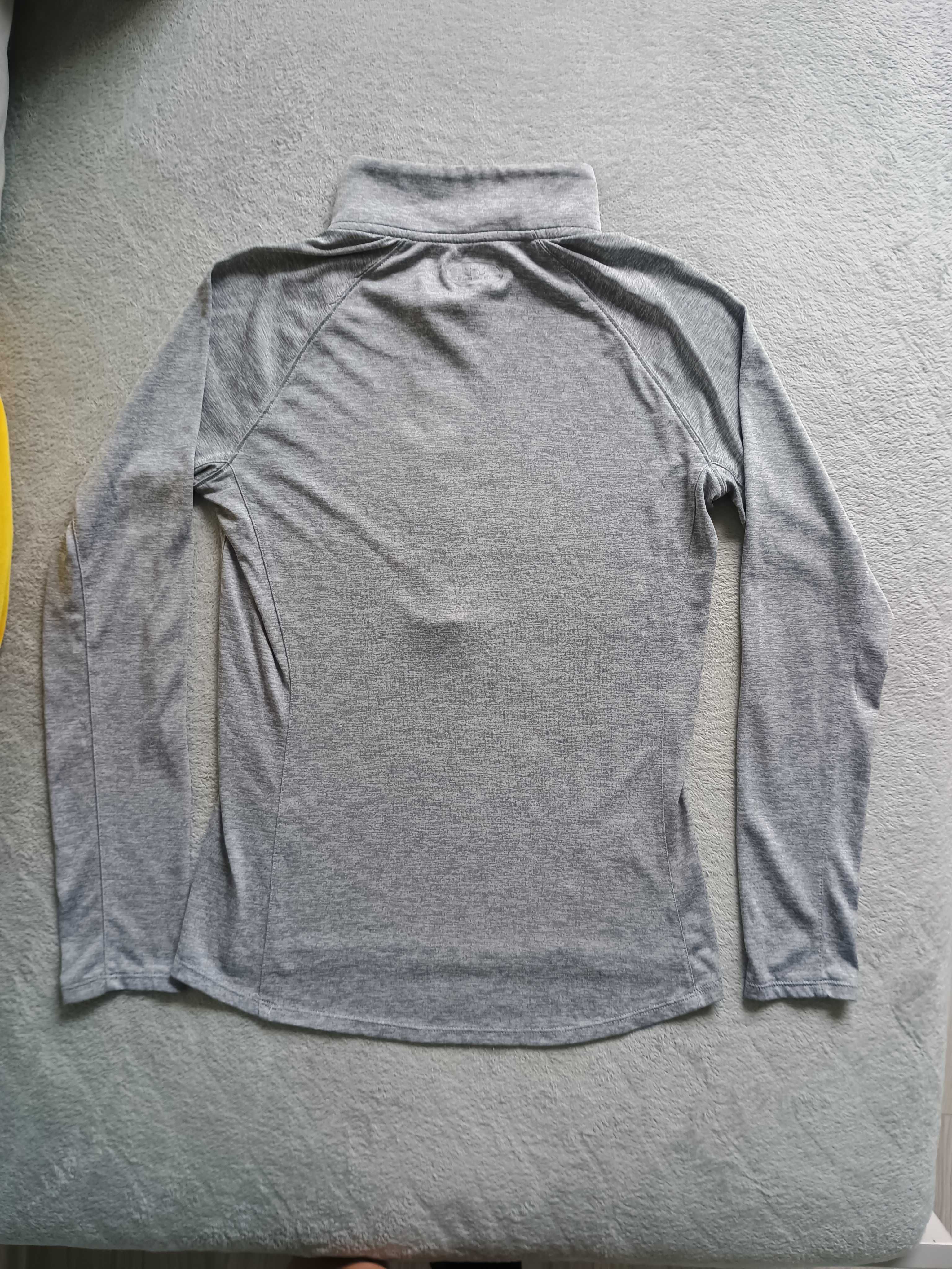 Damska bluza/bluzka treningowa Under Armour - rozmiar S, szara/siwa