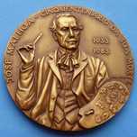 MEDALHA EM BRONZE de CABRAL ANTUNES - Cinquentenário José Malhoa Fado