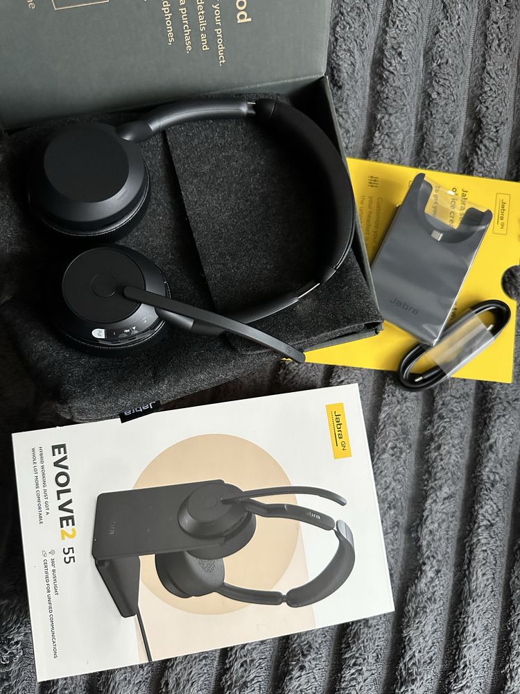 Навушники jabra evolve2 55 (25599-989-889) з підставкою та мікрофоном