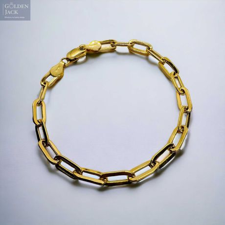 Złota bransoletka splot spinacze złoto p 585 długość 18,5cm waga 3,71g