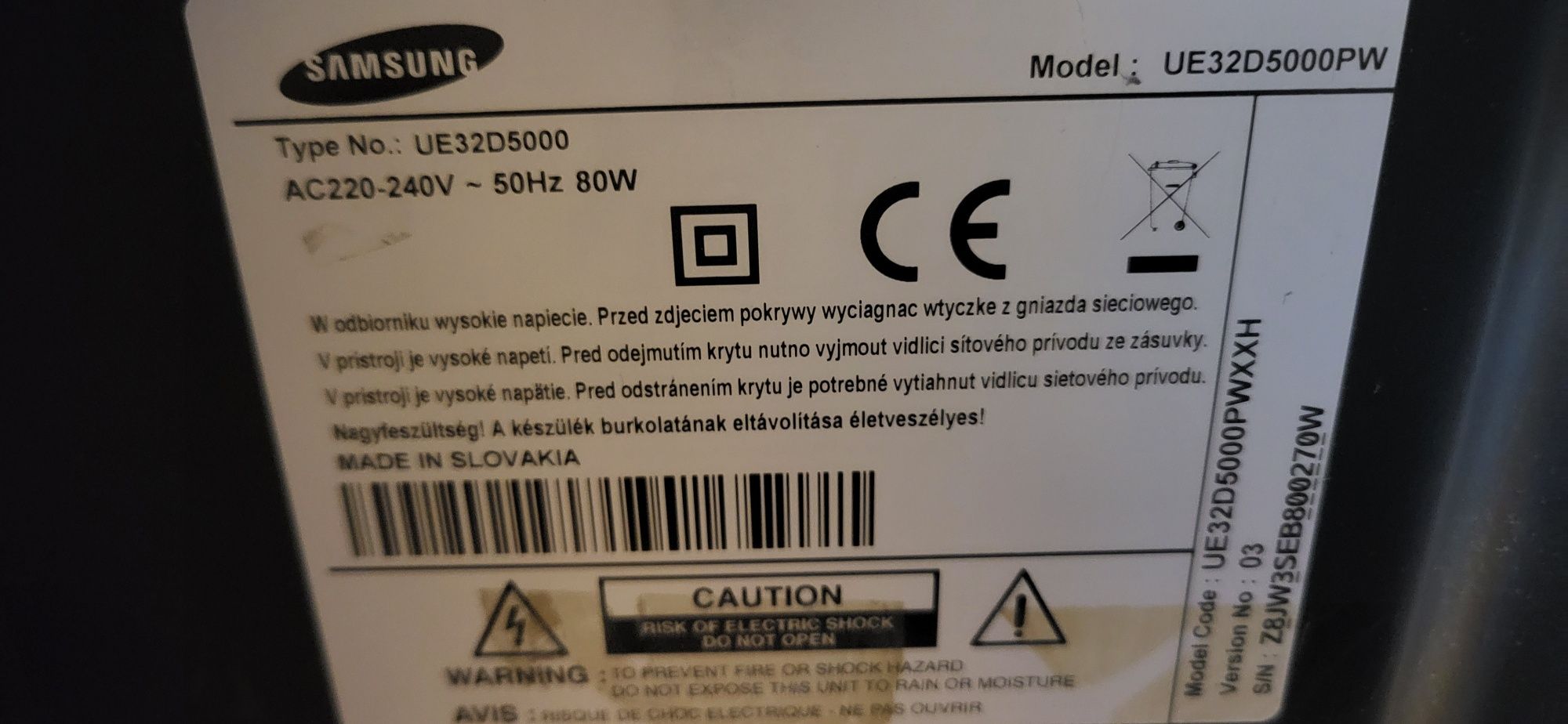 Telewizor SAMSUNG UE32D5000 + pilot
