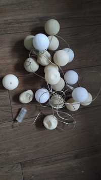 Kule świetlne cotton balls beżowe białe ecri nie działają