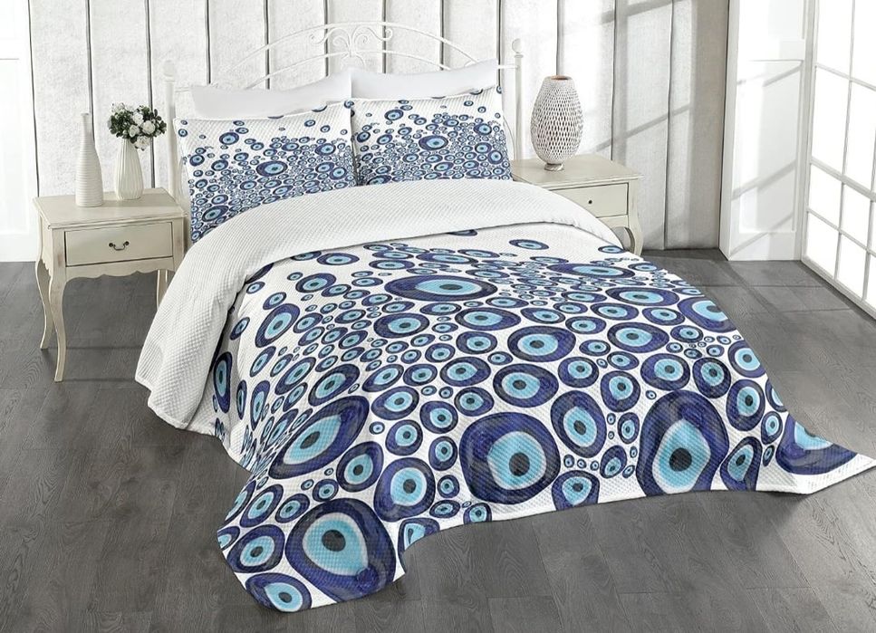 Zestaw narzut Evil Eye Blue  ABAKUHAUS
1 narzuta szerokość 170 cm x dł