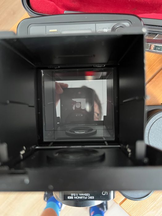 Aparat średnioformatowy Fuji GX 680, 135mm, 150mm, kaseta, walizka