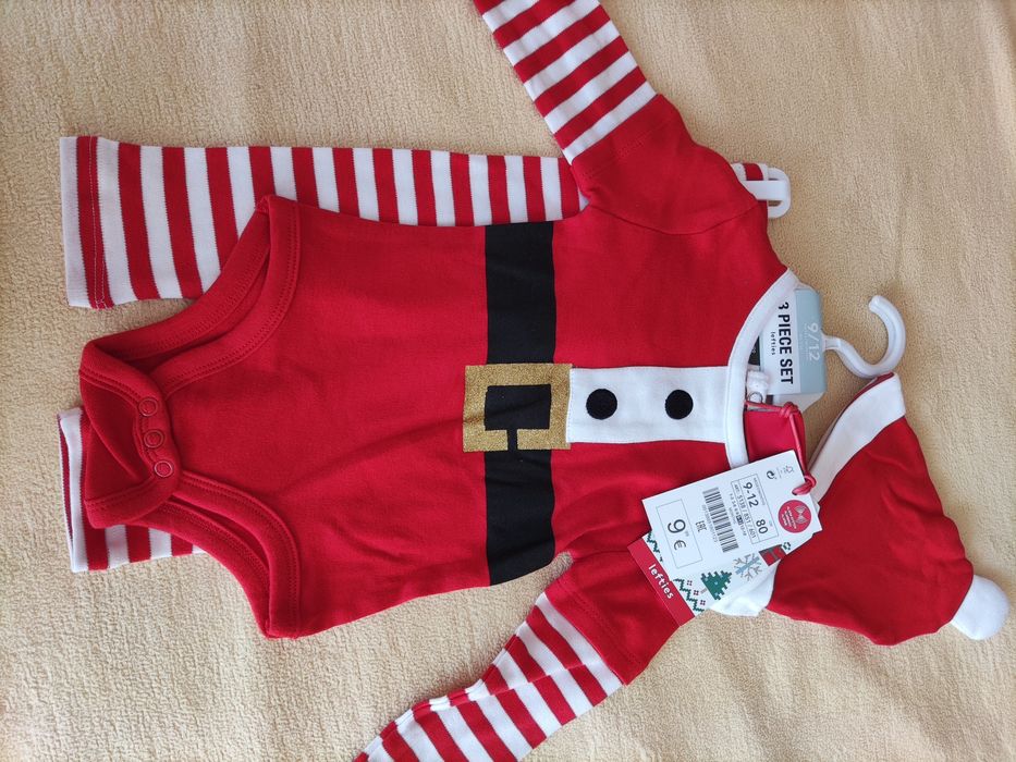 Conjunto bebé Natal 9/12m e 12/18novo!