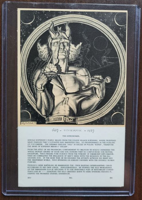 Stanisław Szukalski - Kopernik pocztówka 1973r.