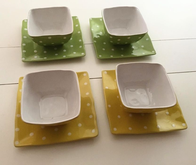 Conjunto tigela e prato