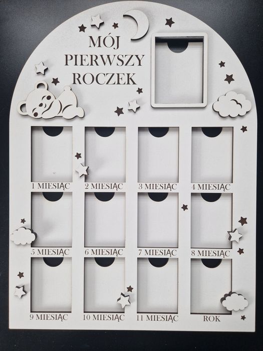 Ramka na zdjęcia zdjęcie mój pierwszy roczek imię dowolny napis