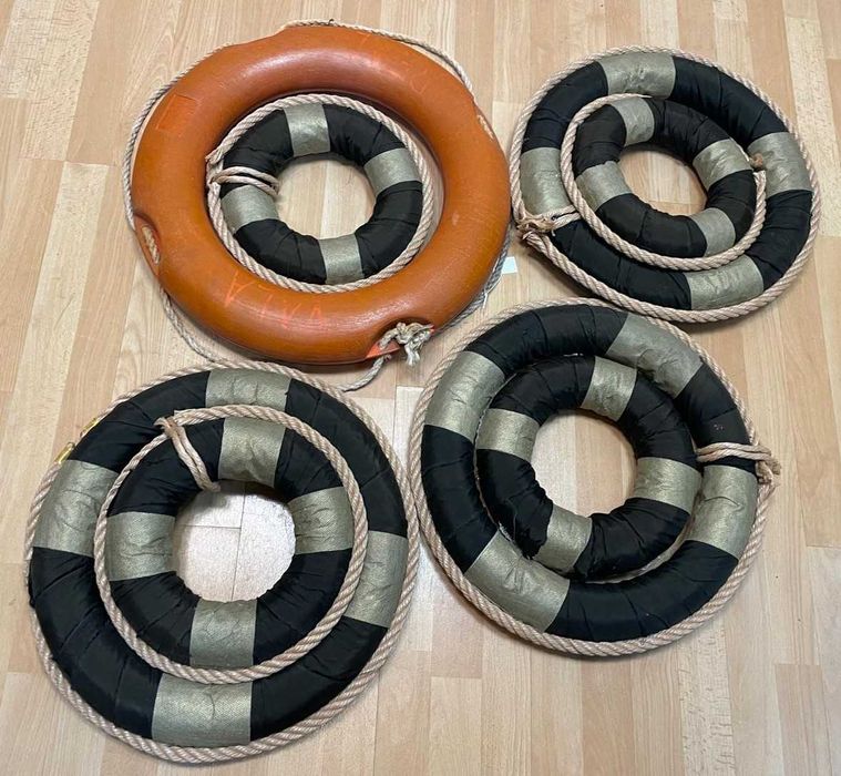 Bóias Salva Vidas, antigas, para decoração 55 cm diametro