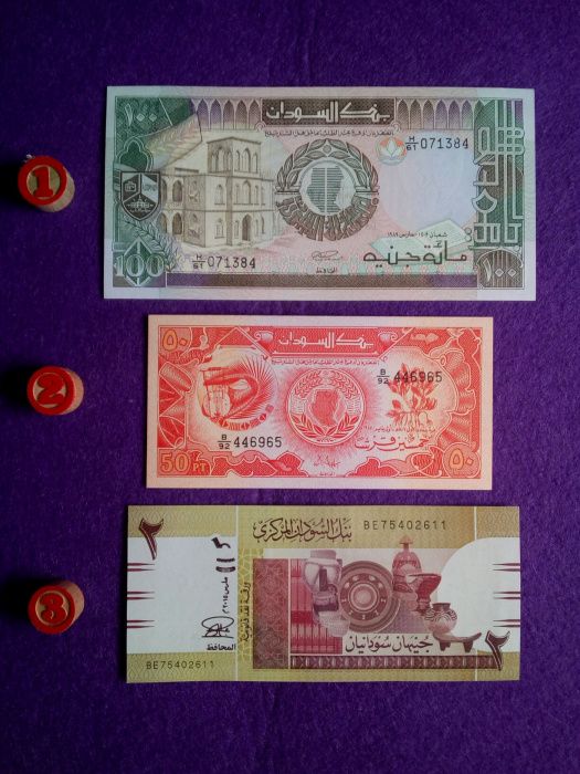 Notas do SUDÃO * 3 notas diferentes * Novas (Não Circuladas) UNC