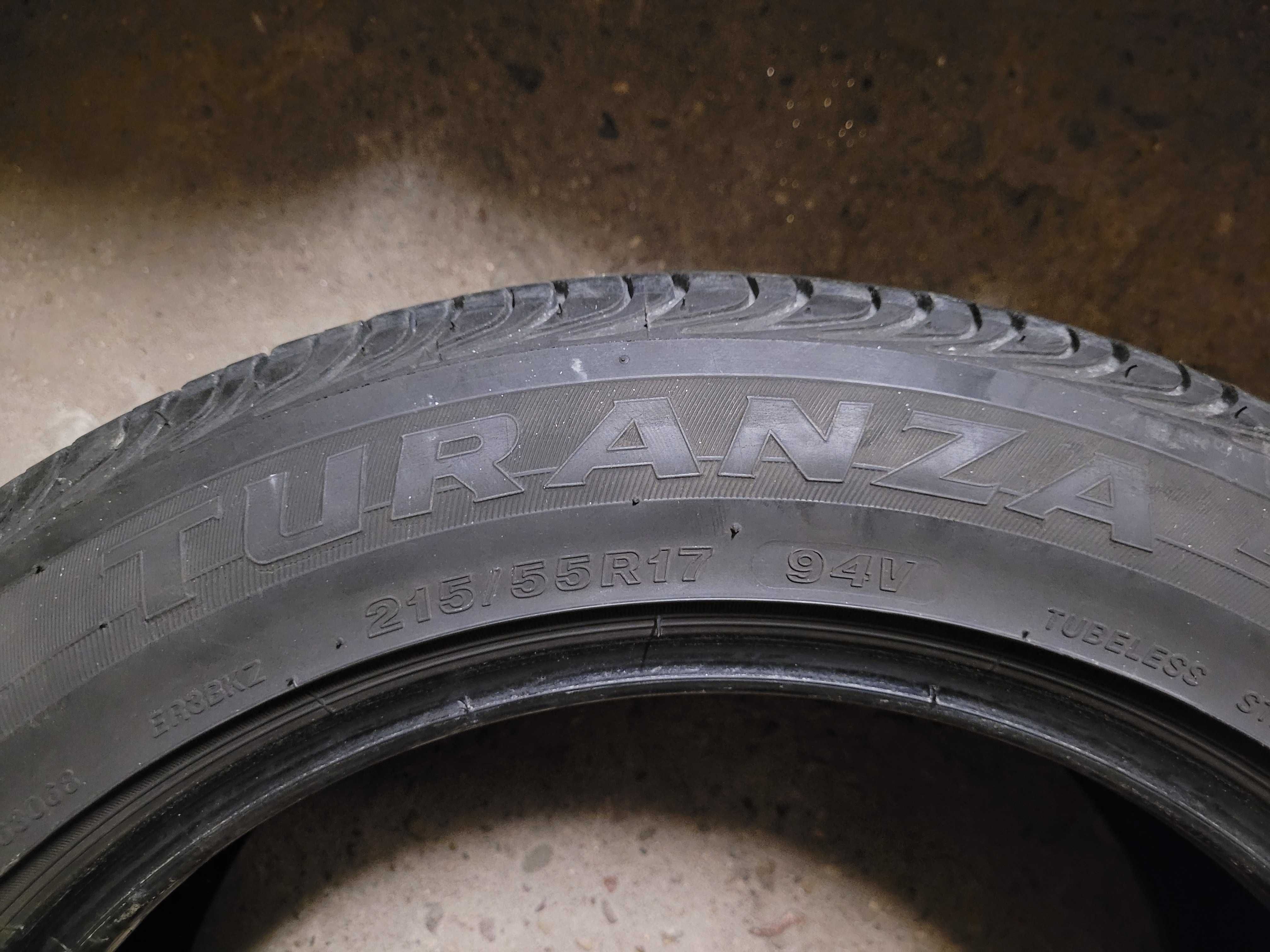 Komplet :opony letnie Bridgestone 215/55/17 Turanza 94V