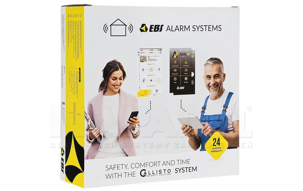 System alarmowy - hybrydowy EBS CALLISTO-32/4G-LTE/GSM/app.On-LINE.