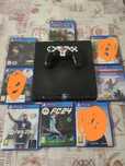 PS4 com jogos e comando