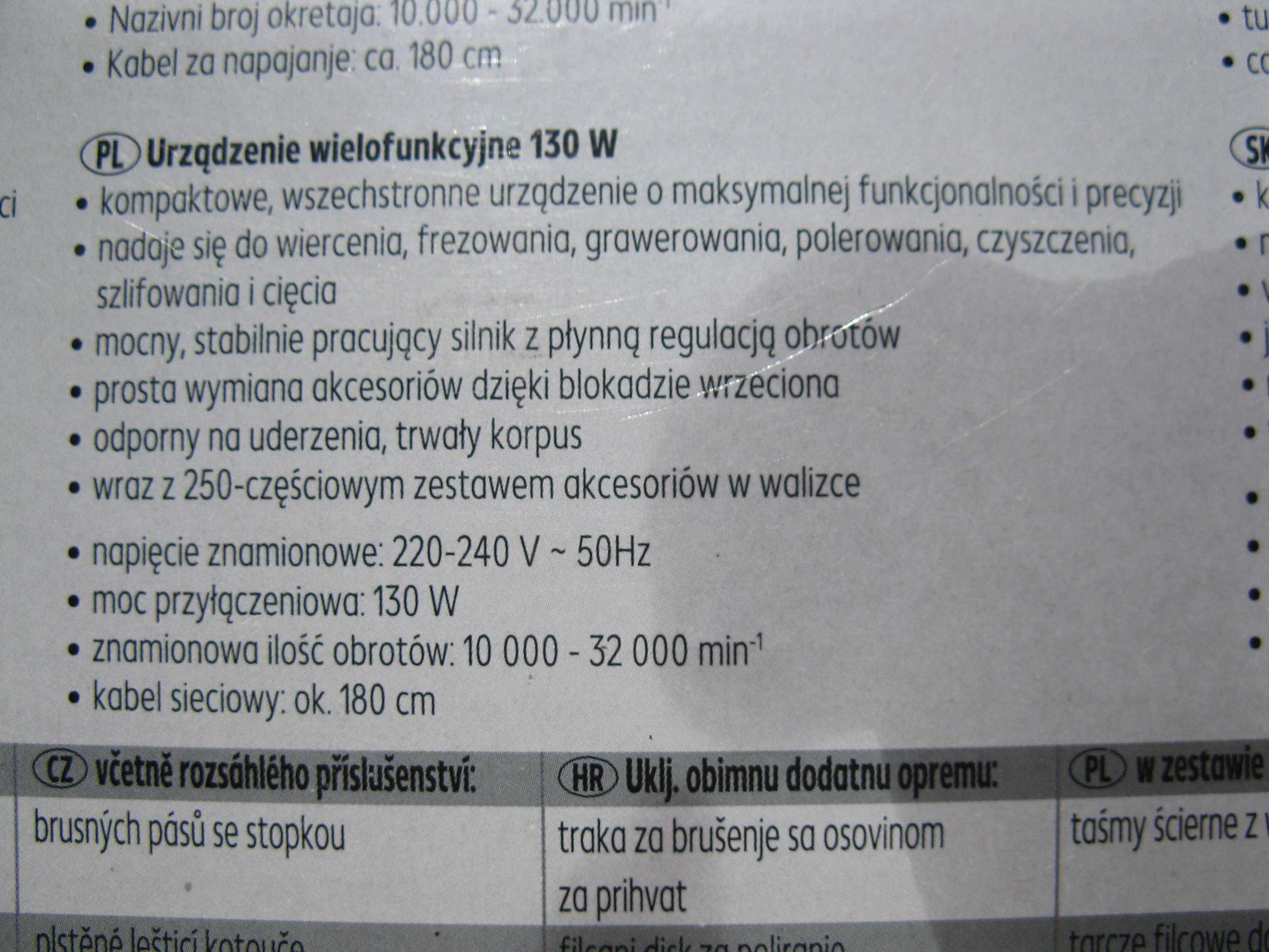 urządzenie wielofunkcyjne My Project 130W 230V nowe dużo narzędzi