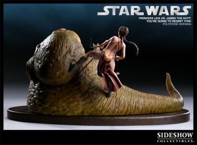 Sideshow Star Wars diorama princess Leia vs Jabba the Hutt