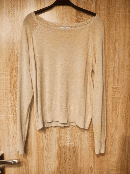 Bluzka ze złotą nitką jasny złoty Reservd S