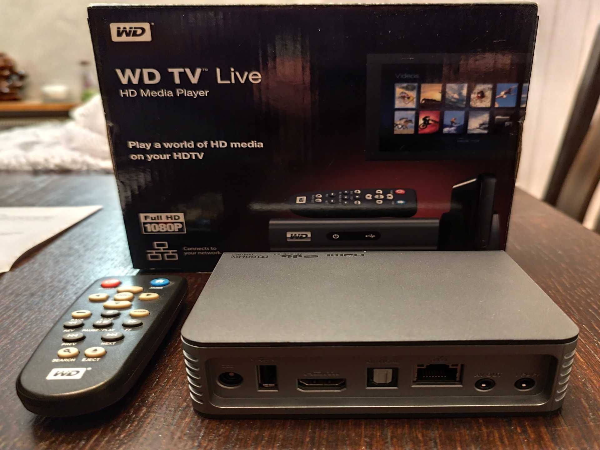 Odtwarzacz multimedialny WD TV Live HD Media Player USB LAN HDMI pilot