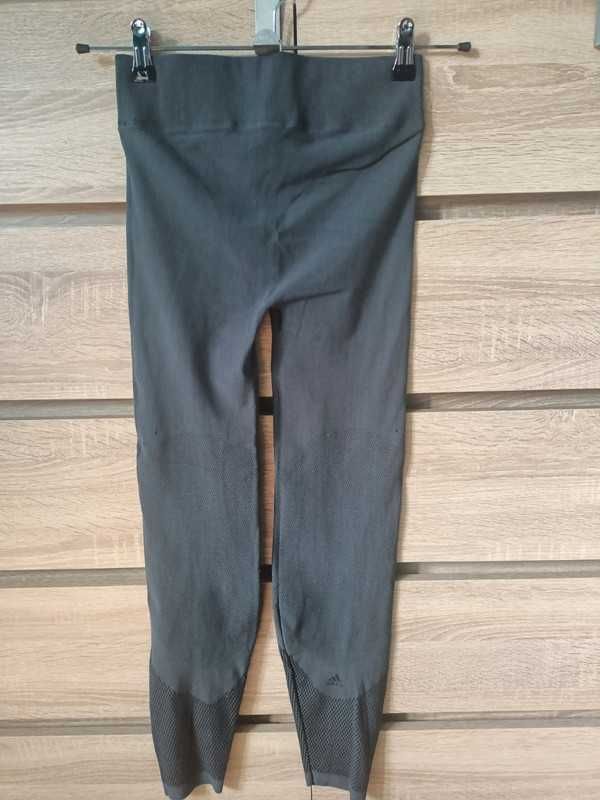 Szare grafitowe legginsy Adidas 38/40 M/L spodnie sportowe