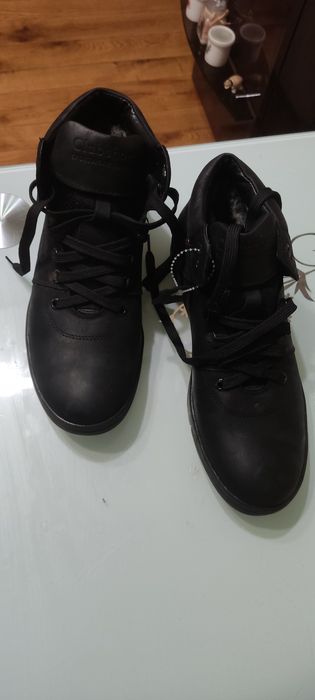 Чоловічі зимові шкіряні черевики. Мужские зимние ботинки.