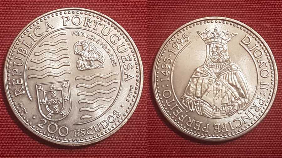 lote de moedas de 200 escudos