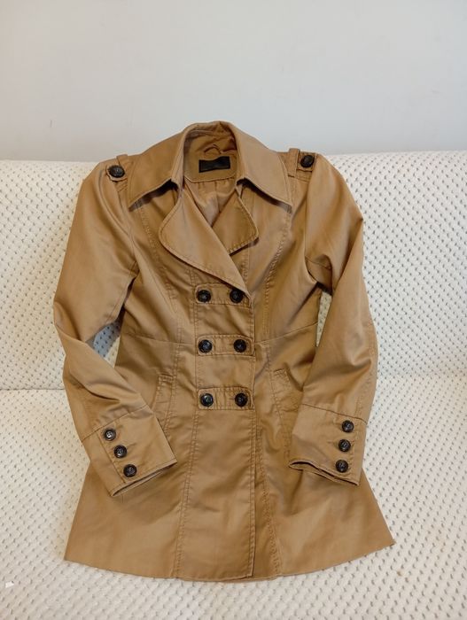 Trencz płaszcz dwurzędowy