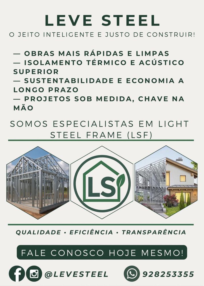 Somos especialista em ligth steel Frame (lsf)