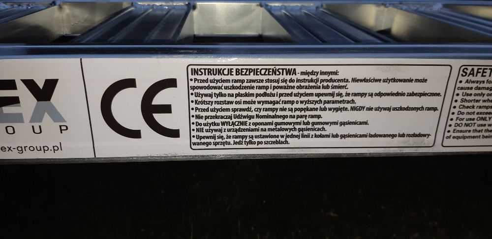Najazdy Aluminiowe 3M 6ton Lekkie i wytrzymałe rampy trapy RATY 0%