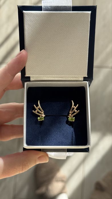 Стильні золоті сережки, 5 гр, шикарні на подарунок