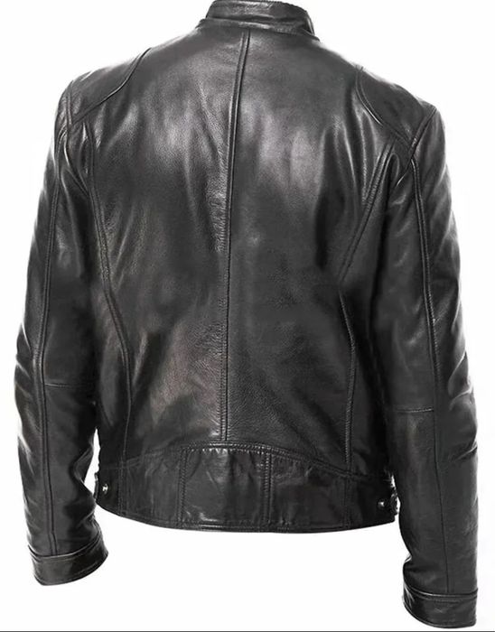 Skórzana kurtka ramoneska bikerka męska klasyczna modna