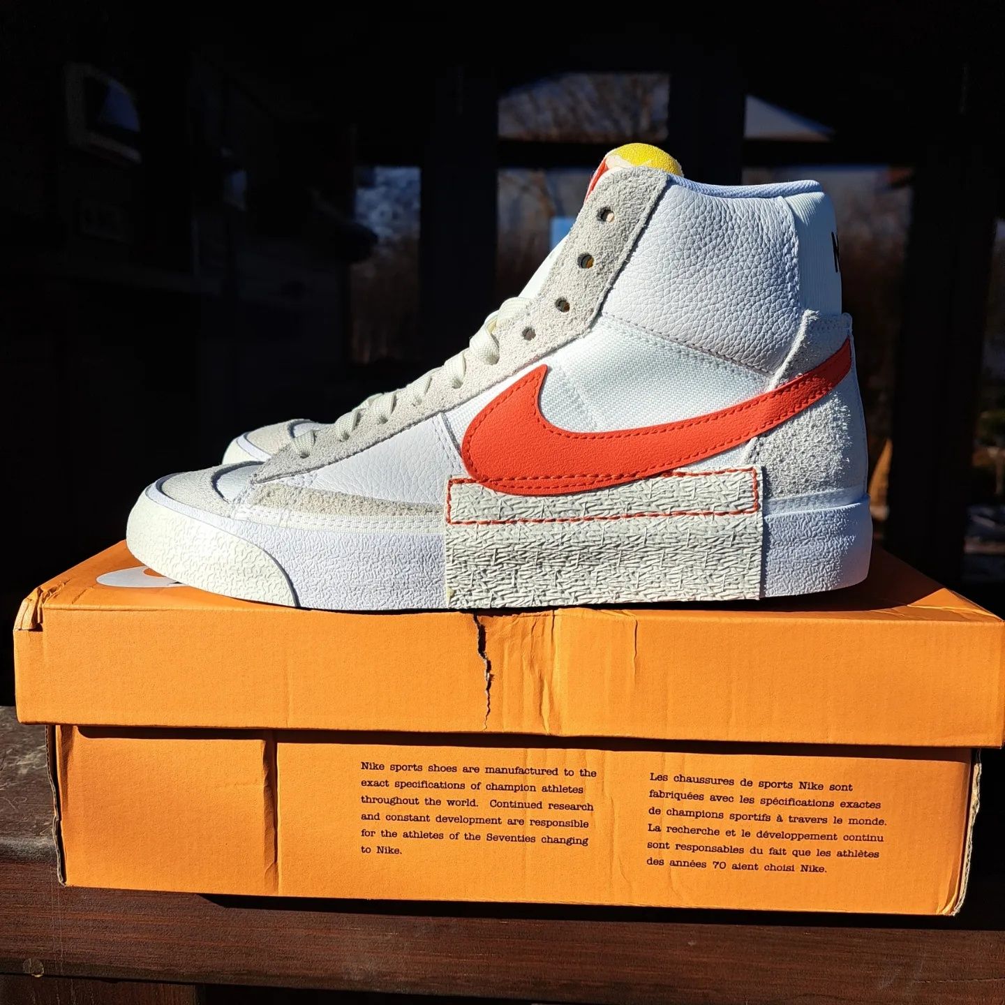 Оригинал Nike Blazer mid '77 pro club trainers in white and red