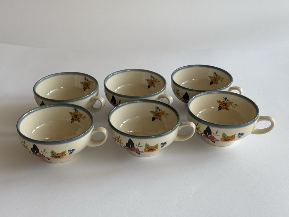 Chodzież Saba serwis herbaciany 6-osobowy Porcelana PRL
