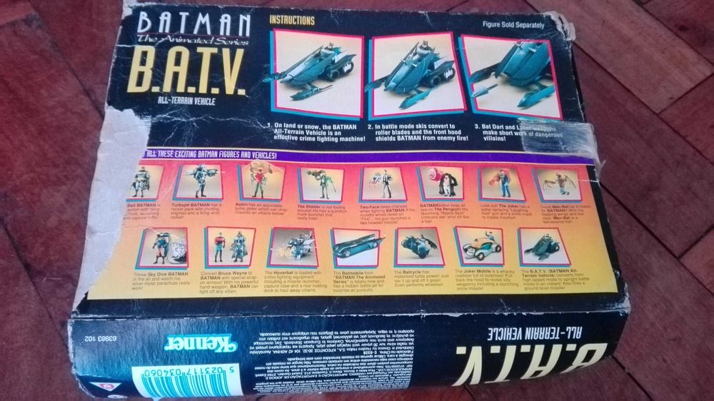Batman action figure e veiculo anos 90