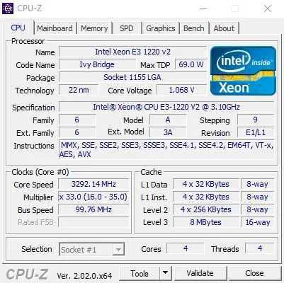 Комплект Gigabyte GA-H61M-DS2 (rev. 2.0) + Xeon e3 1220 v2