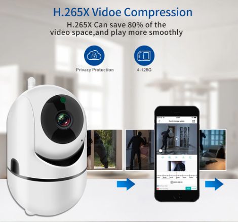 Câmera de segurança IP 1080p hd wifi 360º