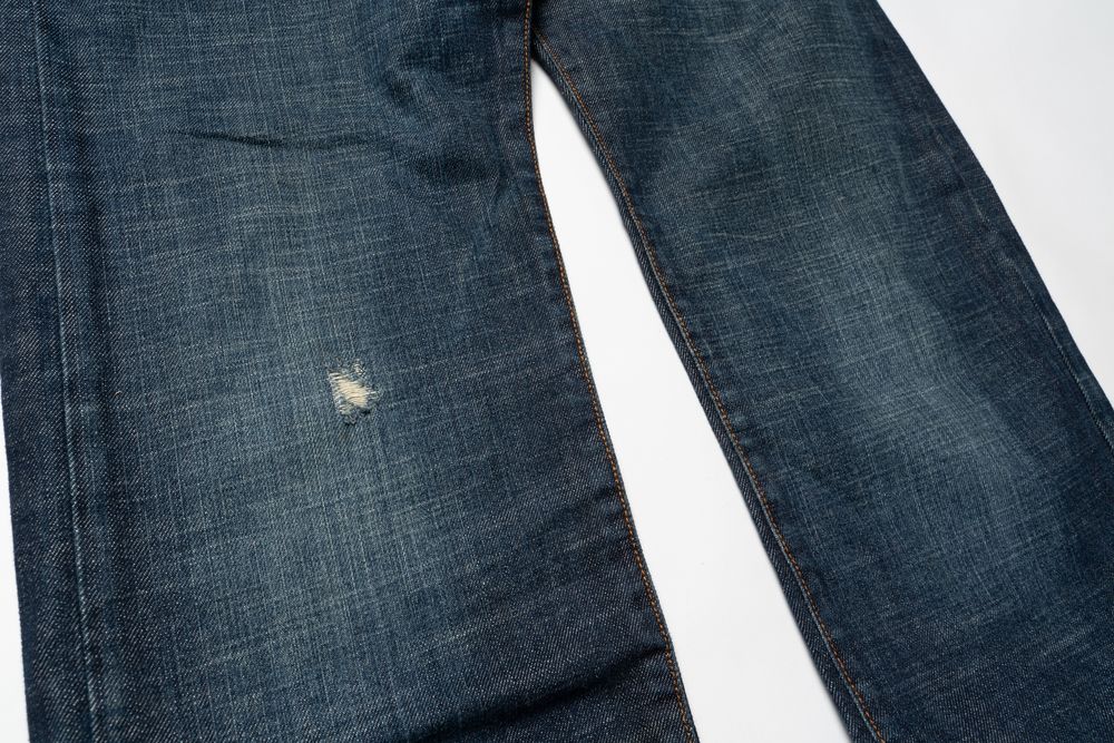 MAURO GRIFONI Distressed Denim Jeans Pony Patch  [Pmh016451]