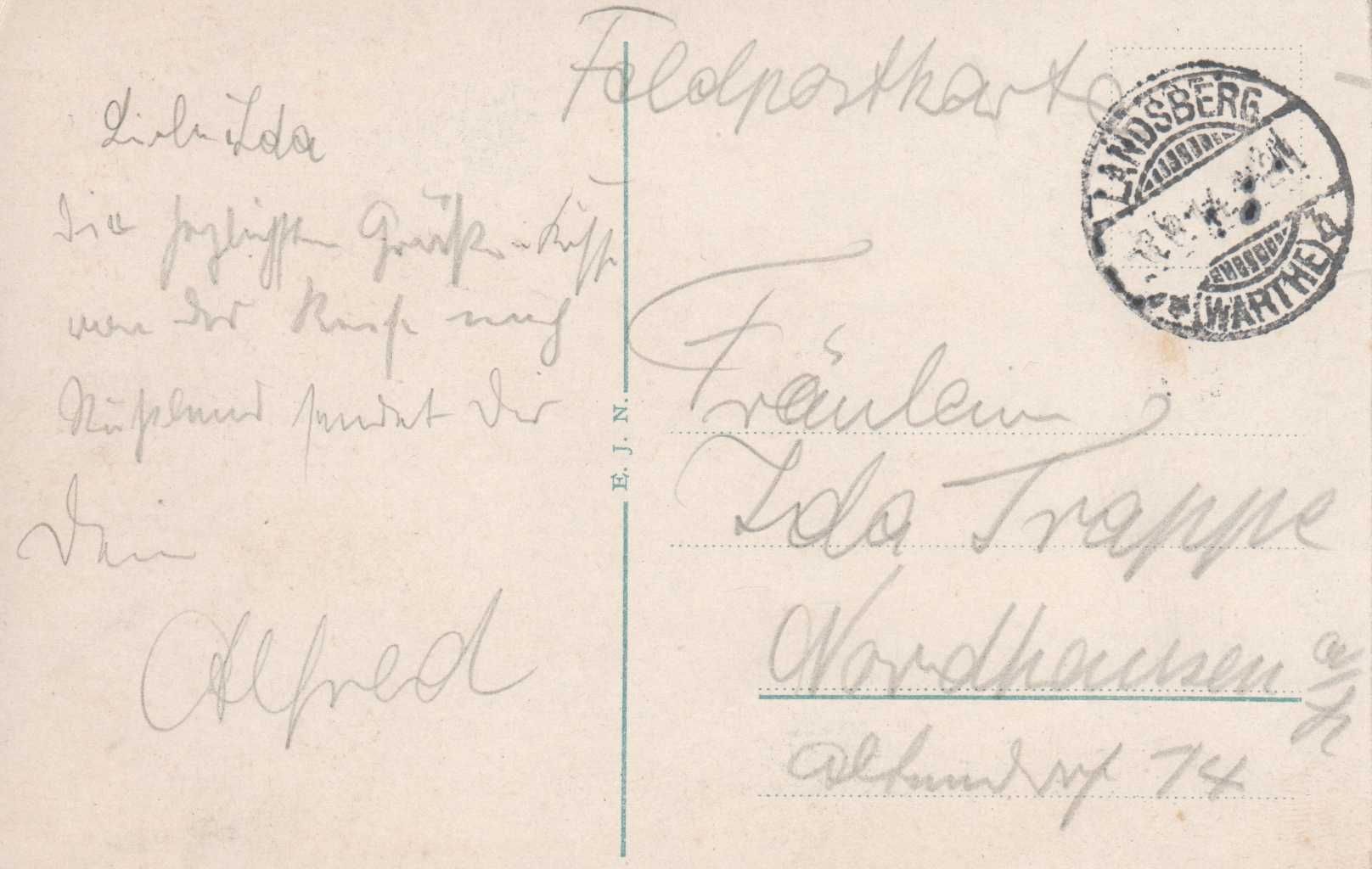 Landsberg a.W. most tymczasowy 14.09.1914