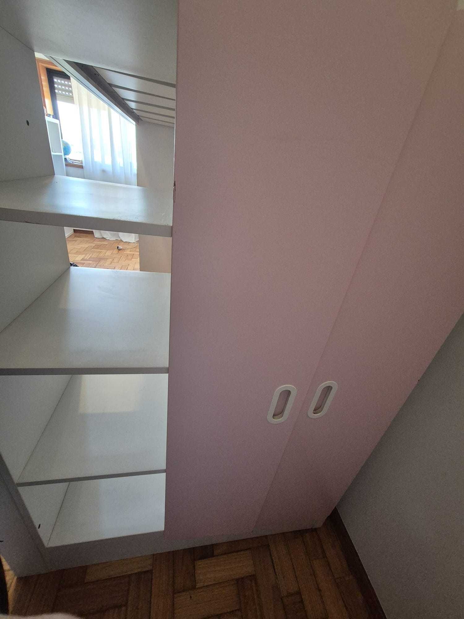 Beliche com secretária e roupeiro ikea SMASTAD